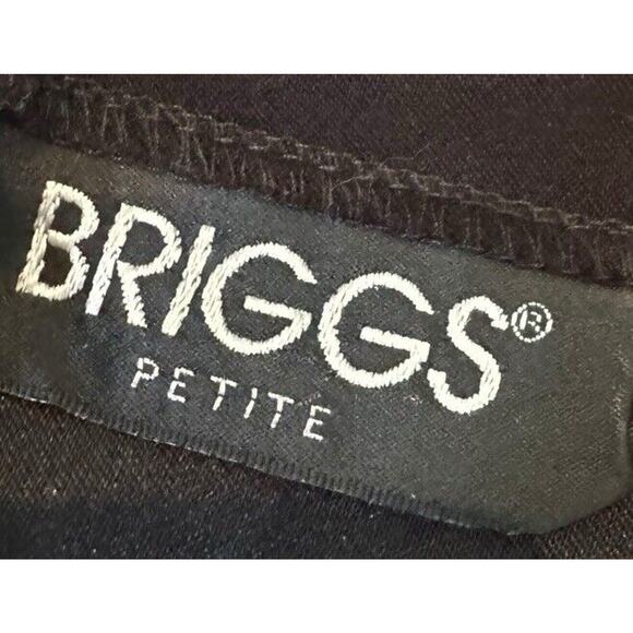 Briggs Petite Black Straight Skirt with Slit 16 P Modest Polyester Spandex - Picture 4 of 7